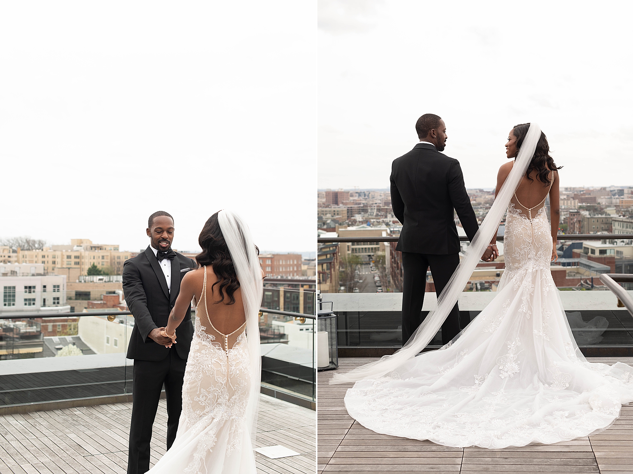 DC newlyweds pose on rooftop in LINE DC