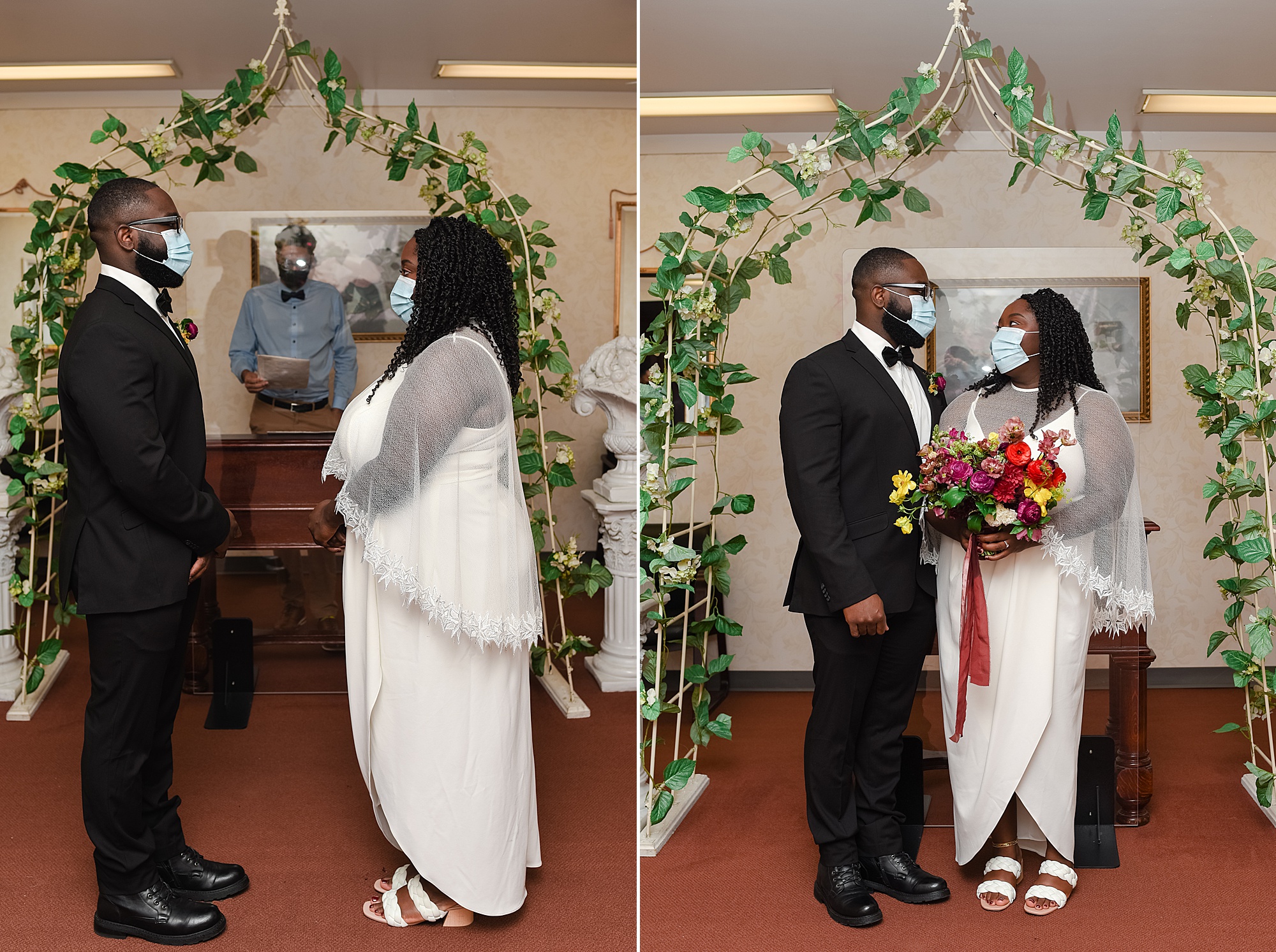 couple exchanges vows at courthouse in Baltimore MD