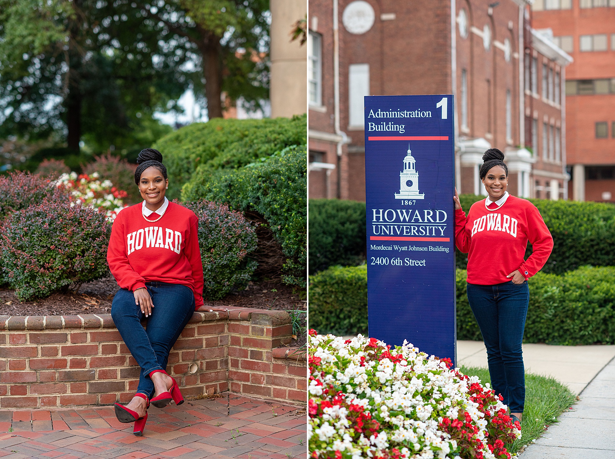 Howard University freshman portraits around campus 
