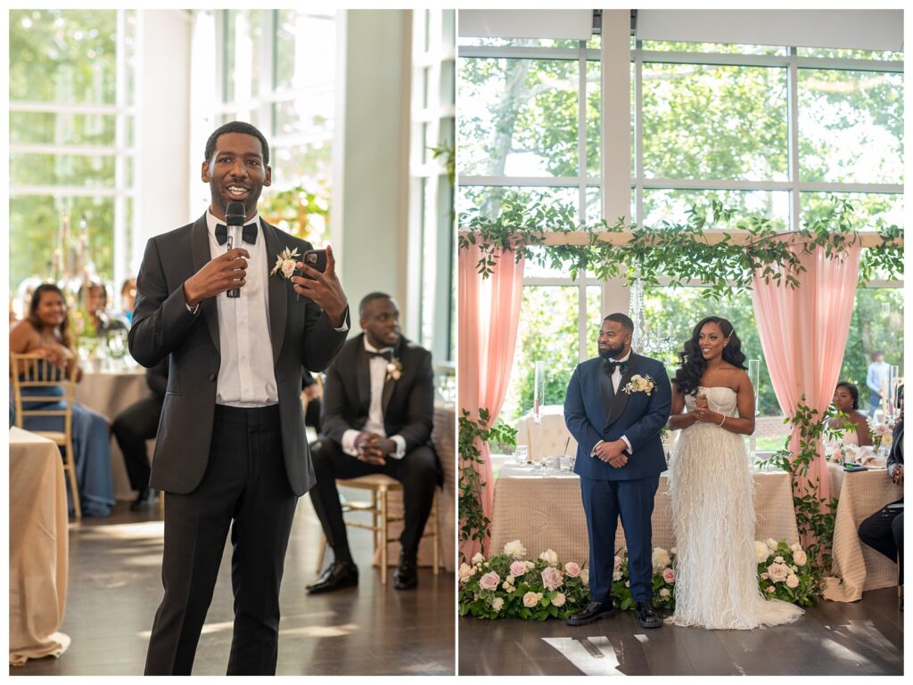 wedding speeches at brunch reception at D.C. Virginia venue
